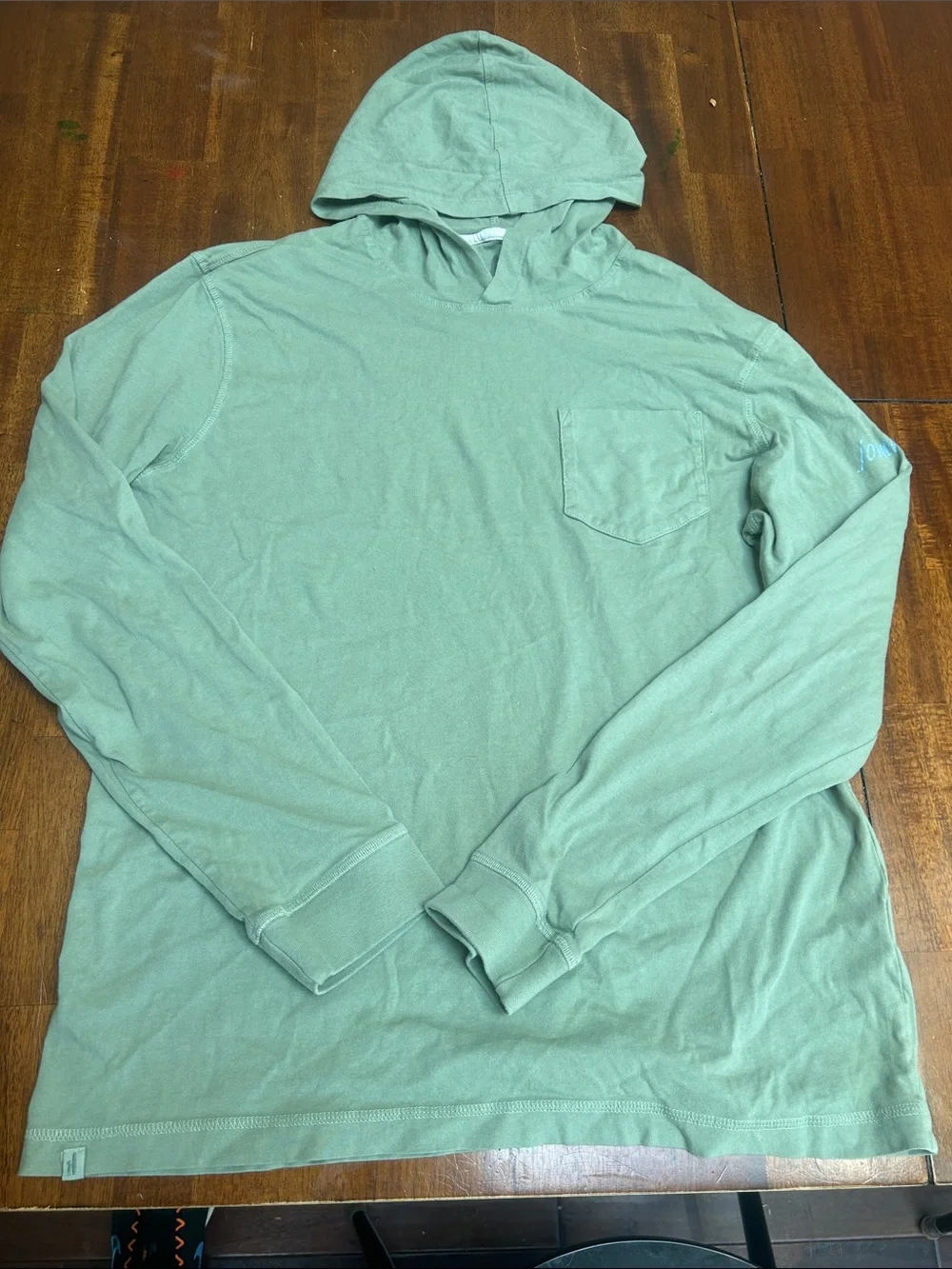 Men's Johnnie-o Hooded Long-Sleeve Pocket Shirt - Sage Green